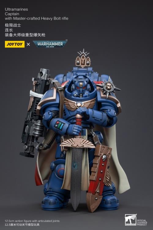 Warhammer 40K Ultramarines Primaris Captain Ptolias Corvor 1/18 Scale Action Figure