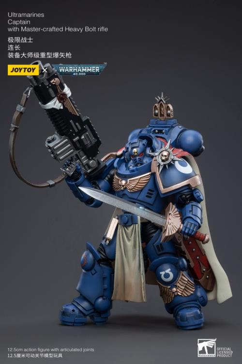 Warhammer 40K Ultramarines Primaris Captain Ptolias Corvor 1/18 Scale Action Figure