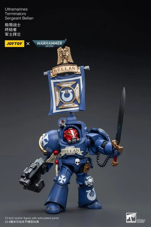 Warhammer 40K Ultramarines Terminators Sergeant Bellan 1/18 Scale Action Figure