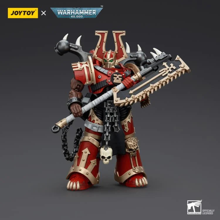Khorne Berzerker Eviscerator Chainaxe Warhammer 40K World Eaters 1/18 Scale Action Figure