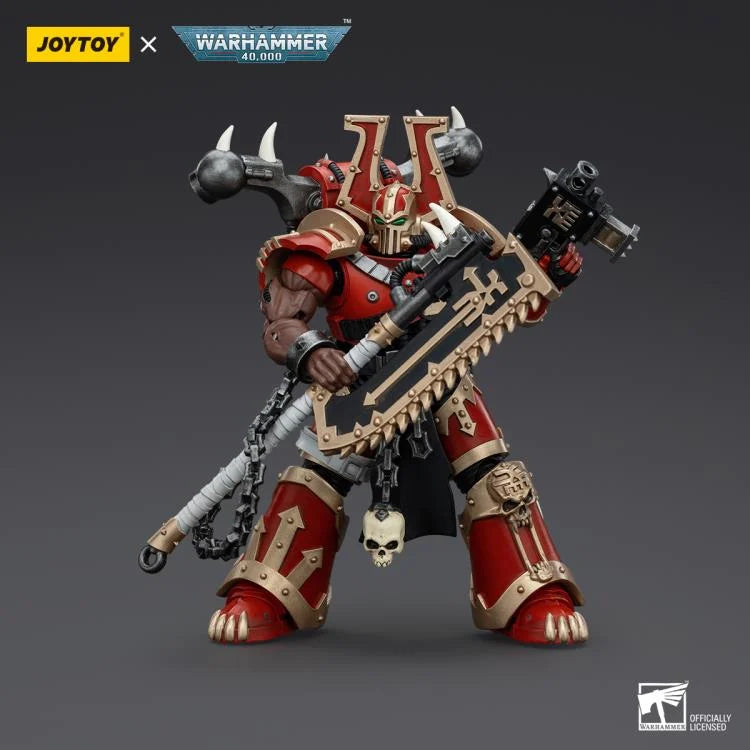 Khorne Berzerker Eviscerator Chainaxe Warhammer 40K World Eaters 1/18 Scale Action Figure