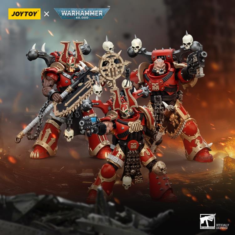 Khorne Berzerker Eviscerator Chainaxe Warhammer 40K World Eaters 1/18 Scale Action Figure