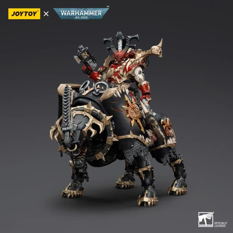 Lord Invocatus with Khrone Juggernaut Daemon Warhammer 40K World Eaters 1/18 Scale Action Figure Set