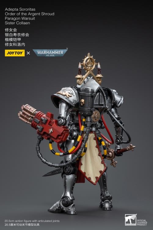 Warhammer 40k Adepta Sororitas Battle Sisters Order of the Argent Shroud Paragon Warsuit Sister Collaen 1/18 Scale Figure