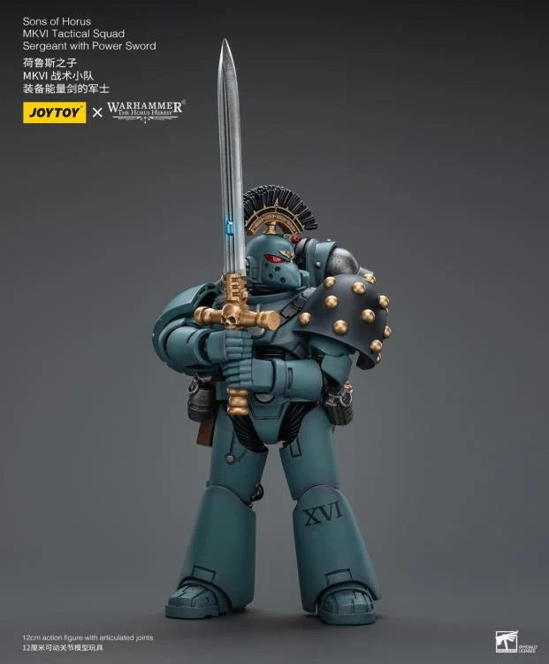 MKVI Tactical Squad Sergeant with Power Sword Warhammer: The Horus Heresy Sons of Horus 1/18 Scale Action Figure