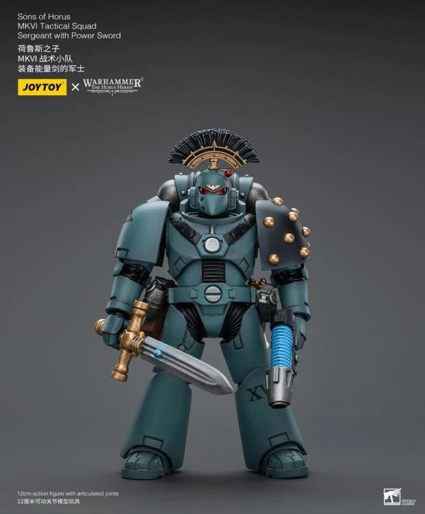 MKVI Tactical Squad Sergeant with Power Sword Warhammer: The Horus Heresy Sons of Horus 1/18 Scale Action Figure