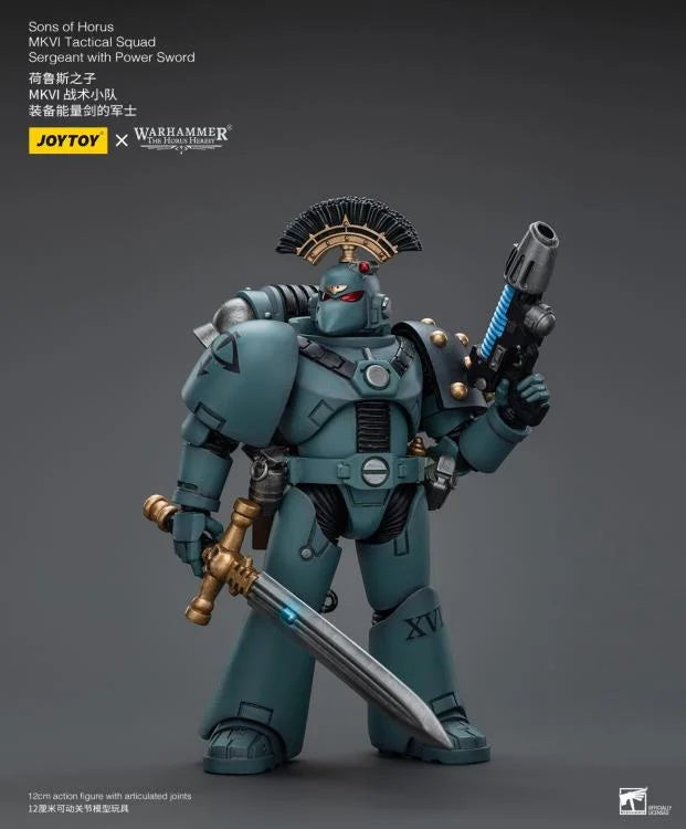 MKVI Tactical Squad Sergeant with Power Sword Warhammer: The Horus Heresy Sons of Horus 1/18 Scale Action Figure