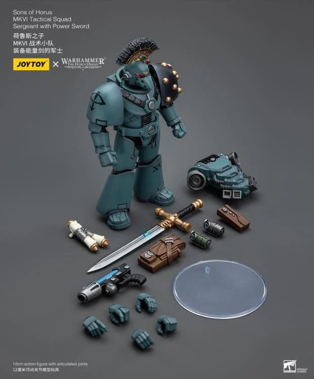 MKVI Tactical Squad Sergeant with Power Sword Warhammer: The Horus Heresy Sons of Horus 1/18 Scale Action Figure