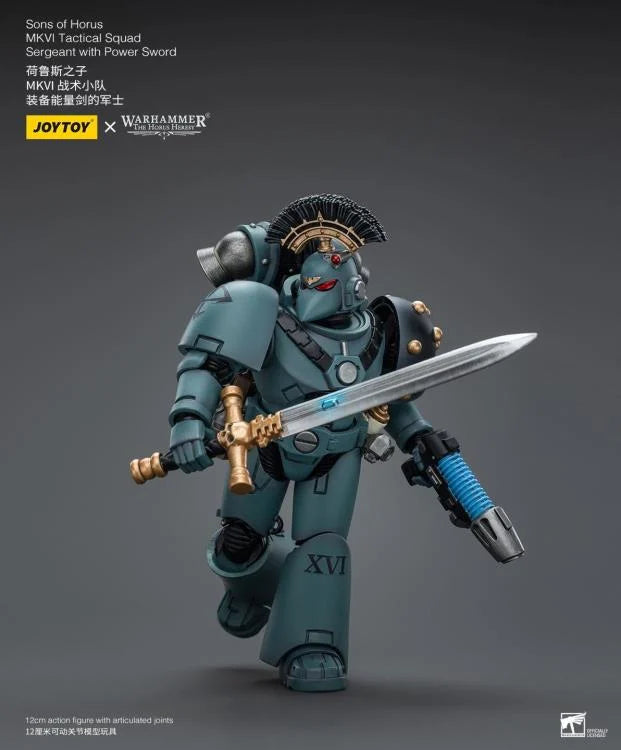 MKVI Tactical Squad Sergeant with Power Sword Warhammer: The Horus Heresy Sons of Horus 1/18 Scale Action Figure