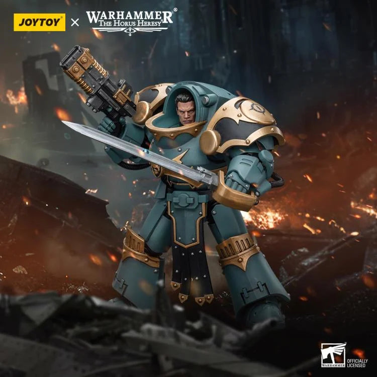 Tartaros Terminator Squad Sergeant with Volkite Charger and Power Sword Warhammer: The Horus Heresy Sons of Horus 1/18 Scale Action Figure