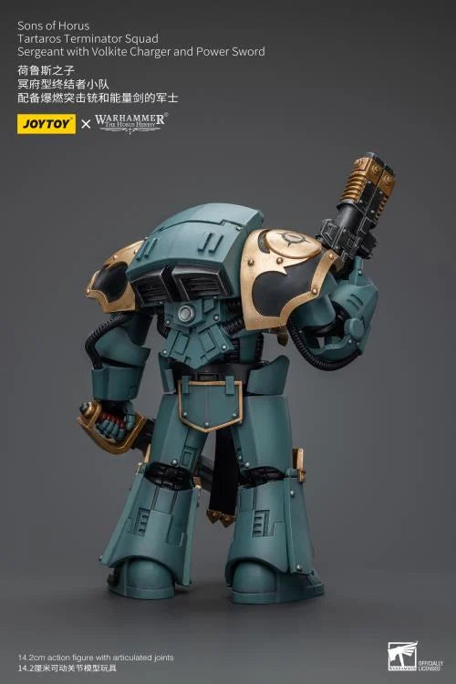 Tartaros Terminator Squad Sergeant with Volkite Charger and Power Sword Warhammer: The Horus Heresy Sons of Horus 1/18 Scale Action Figure