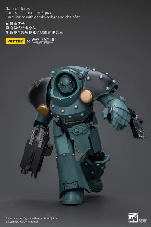 Tartaros Terminator Squad Terminator with Combi-bolter and Chainfist Warhammer: The Horus Heresy Sons of Horus 1/18 Scale Action Figure