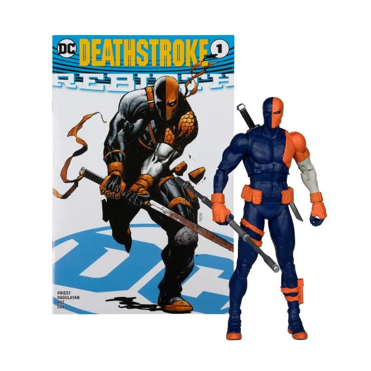 Deathstroke 7" Figure with Comic DC Rebirth Page Punchers McFarlane