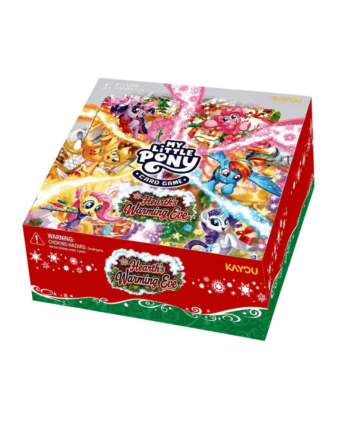 My Little Pony Card Game Hearth's Warming Eve Booster Box — Box Front Angled View