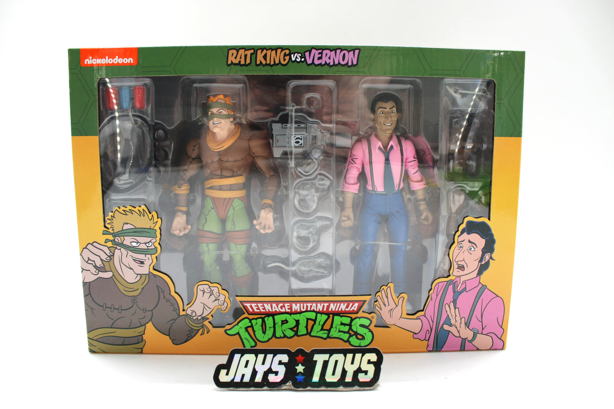 Rat King vs Vernon NECA TMNT Cartoon Series 7-Inch 2-Pack — Box Front View
