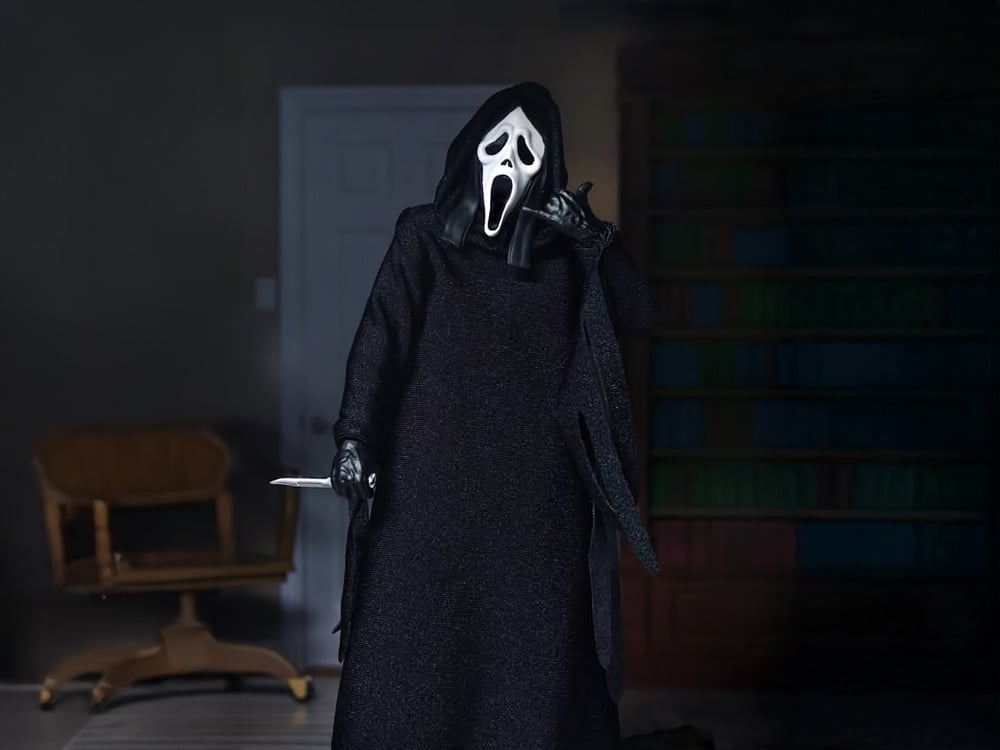 Ghost Face Returns NECA Ultimate 7-Inch Figure — Front View with Classic Mask and Chrome Knife