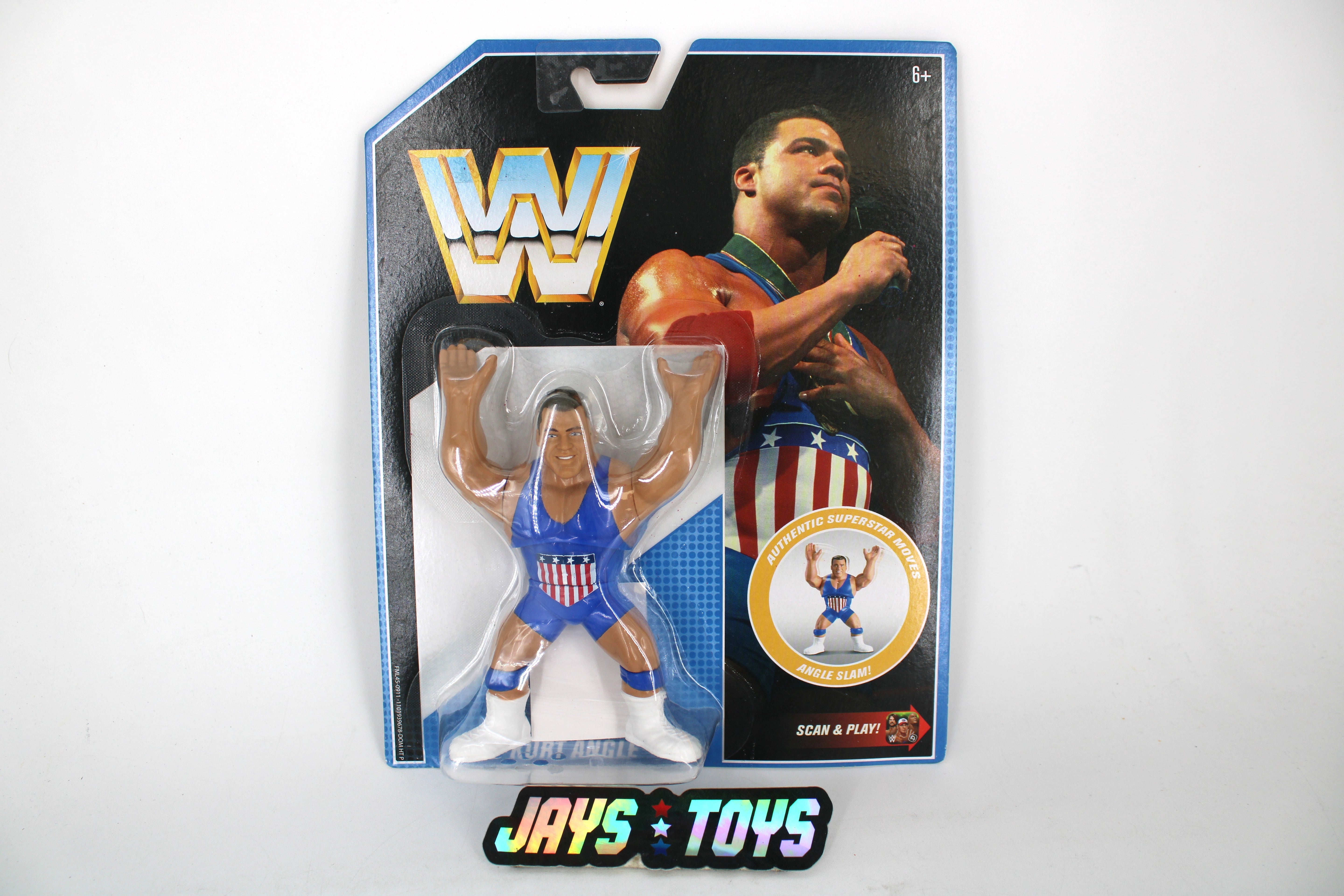 Kurt Angle WWE Mattel Retro 2018 Carded Figure — Card Front