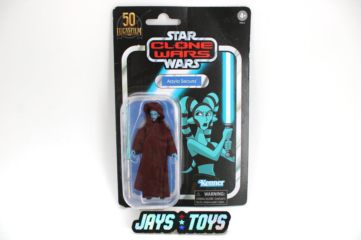 Aayla Secura Vintage Collection Clone Wars VC217 — Card Front with Tartakovsky Animated Art