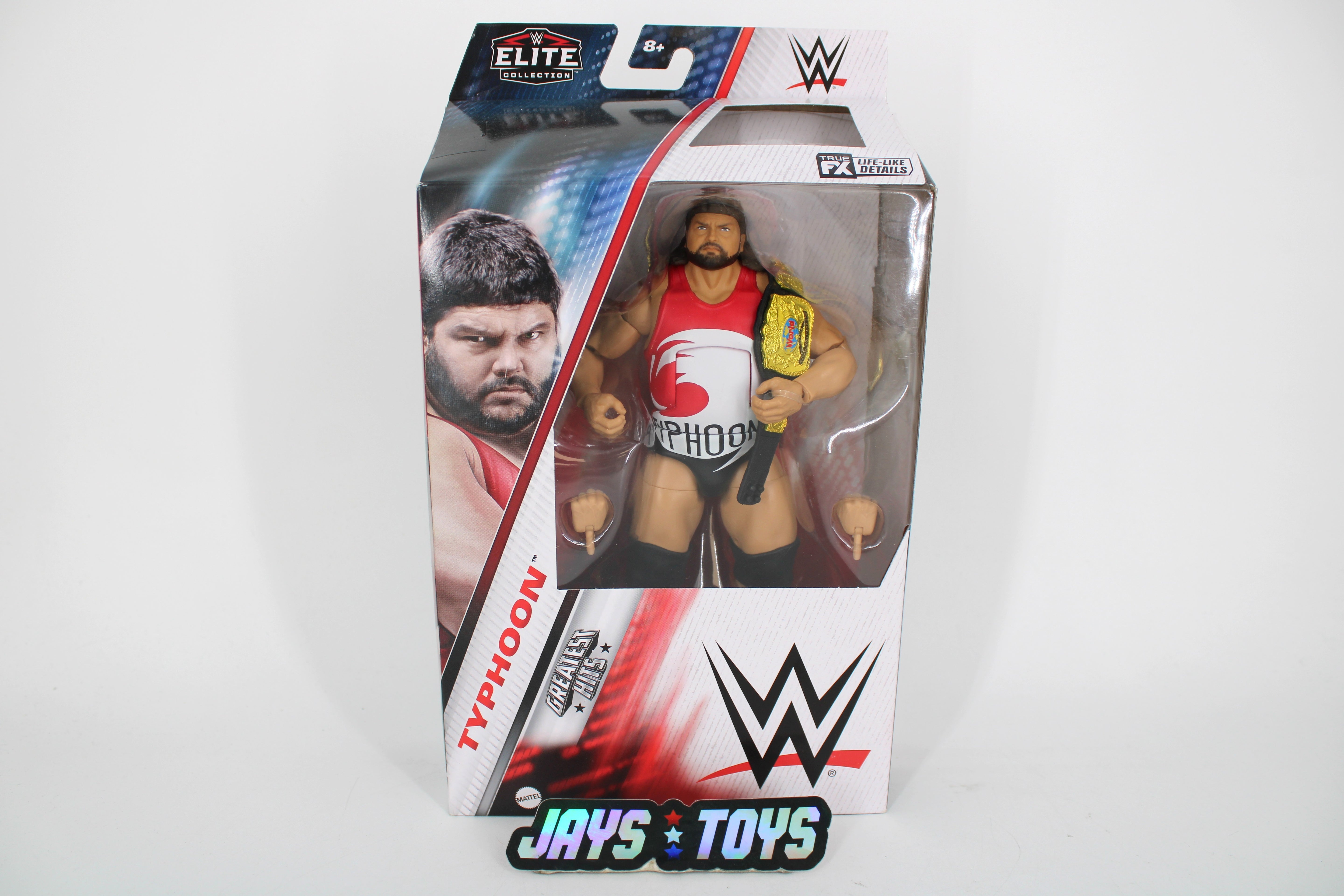 Typhoon WWE Elite Greatest Hits Figure — Box Front View