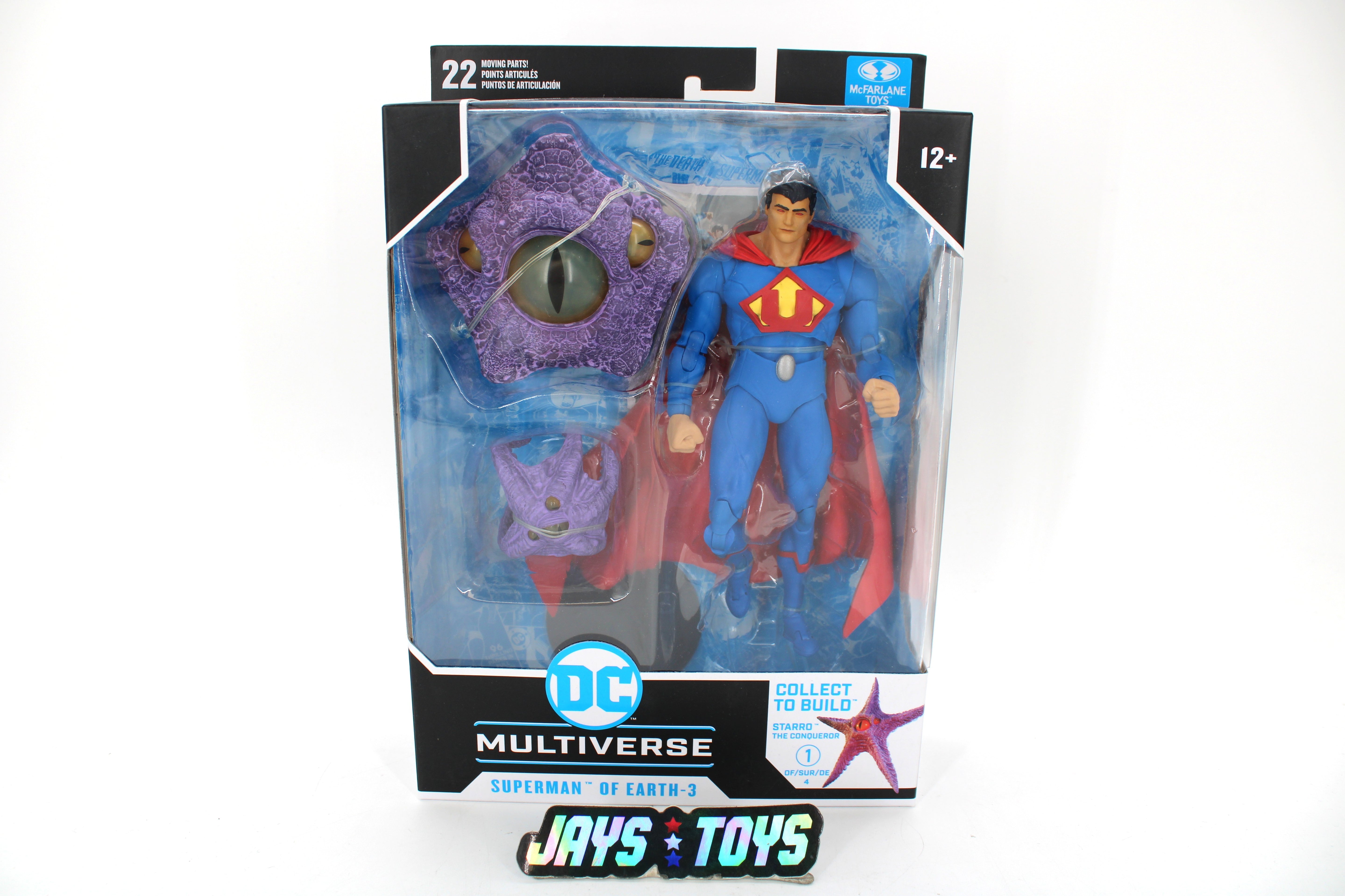 Superman of Earth-3 DC Multiverse Crime Syndicate 7-Inch Figure — Card Front with Starro CtB Components Displayed
