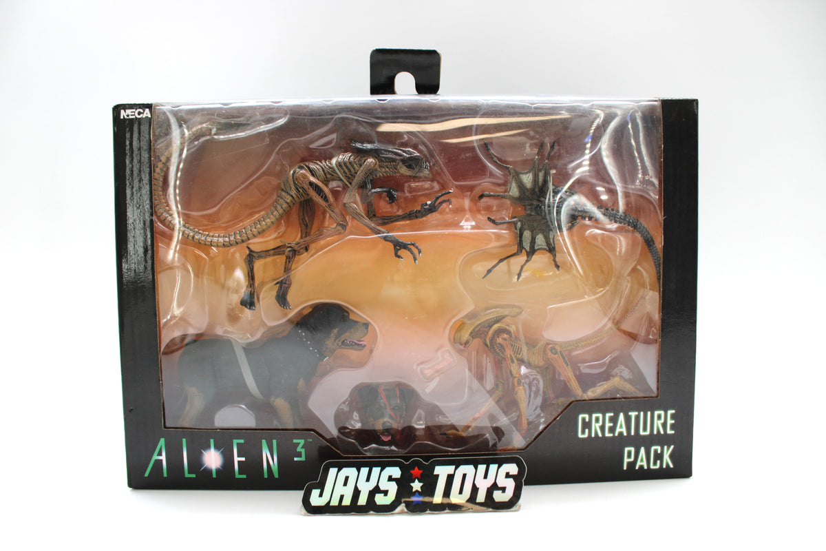 NECA Alien 3 Creature Pack 2019 Deluxe Window Box — Front View with All Four Creatures Visible