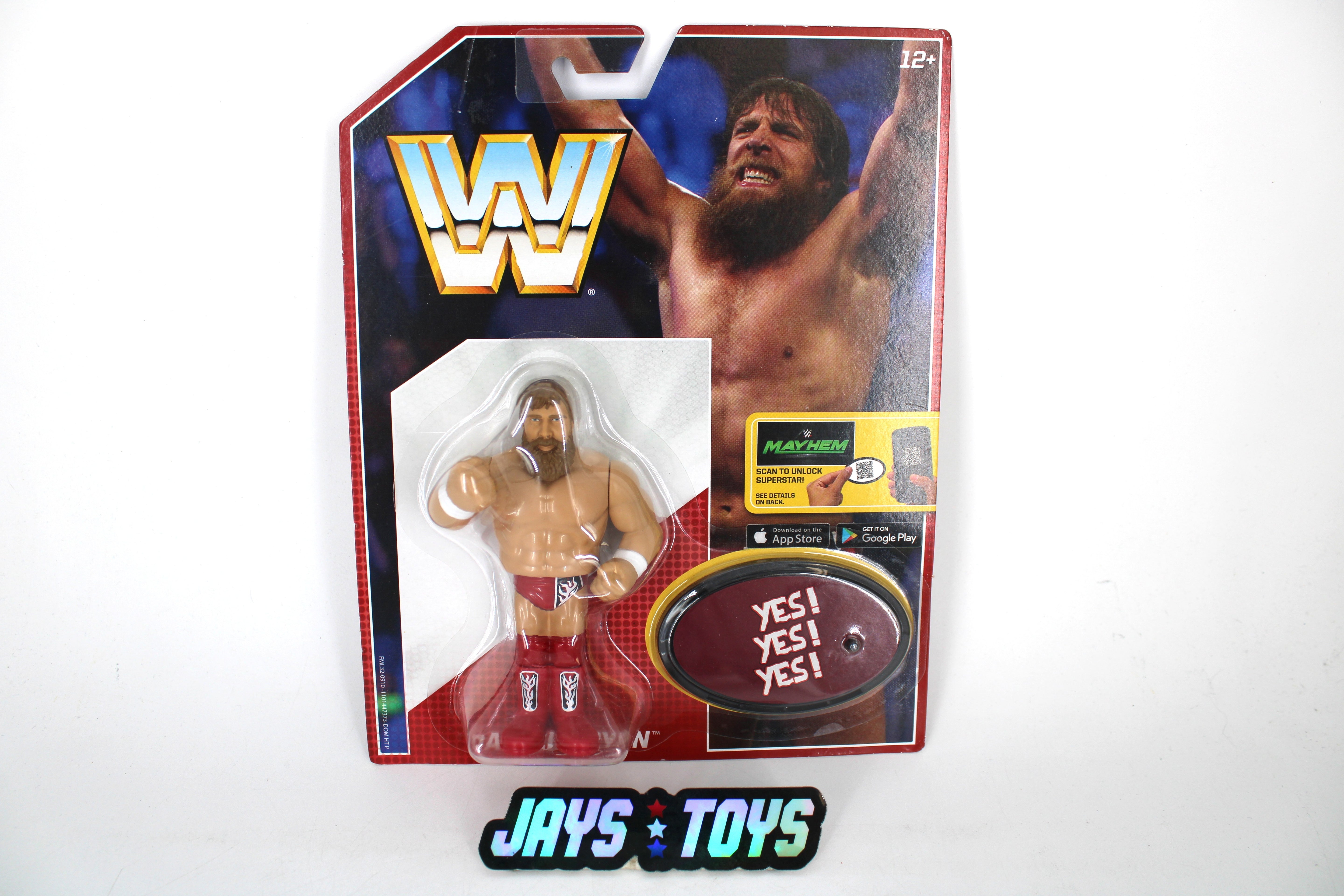 Daniel Bryan WWE Retro Series 2018 Mattel Figure — Card Front with YES Sound Disc