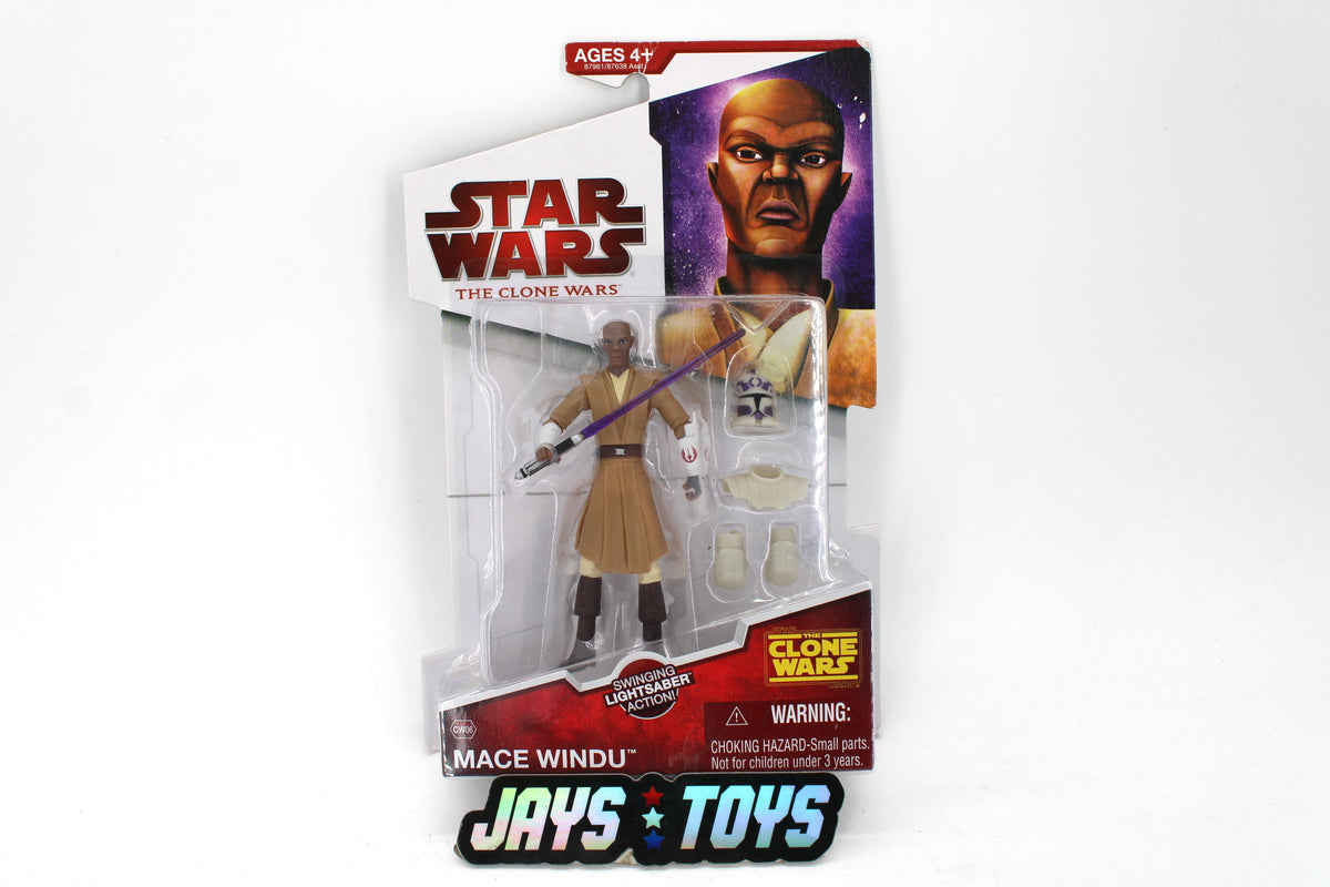 Mace Windu Clone Wars CW06 3.75-Inch Figure 2009 — Card Front View