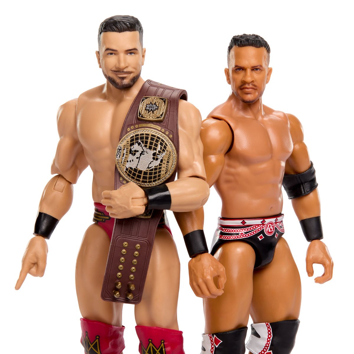 Ethan Page Ricky Saints WWE Championship Showdown 6-Inch 2-Pack — Front View with NXT Championship Belt