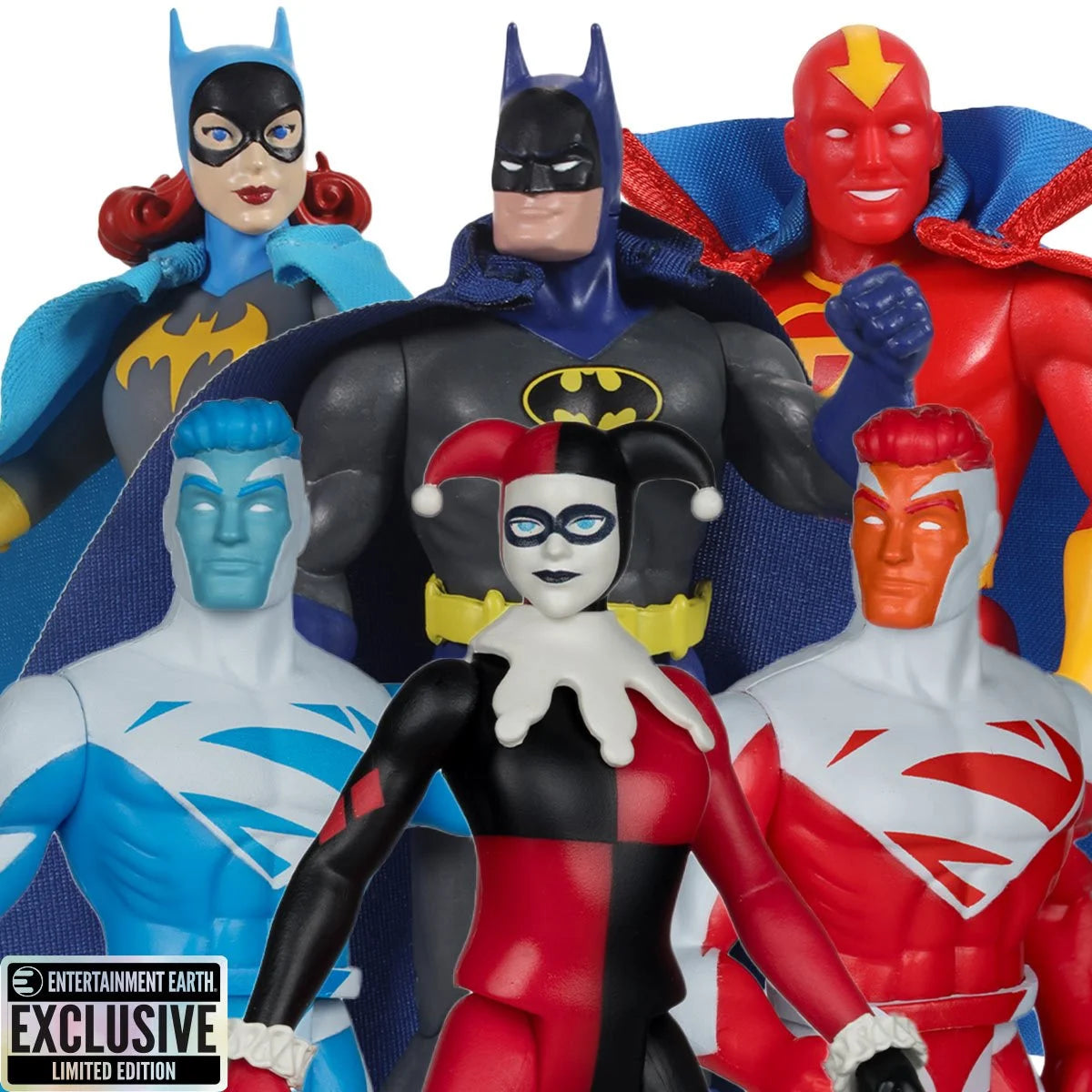 DC Super Powers Wave 15 4.5-Inch Figures Case of 6 — All Six Figures Group Shot with Entertainment Earth Exclusive Badge