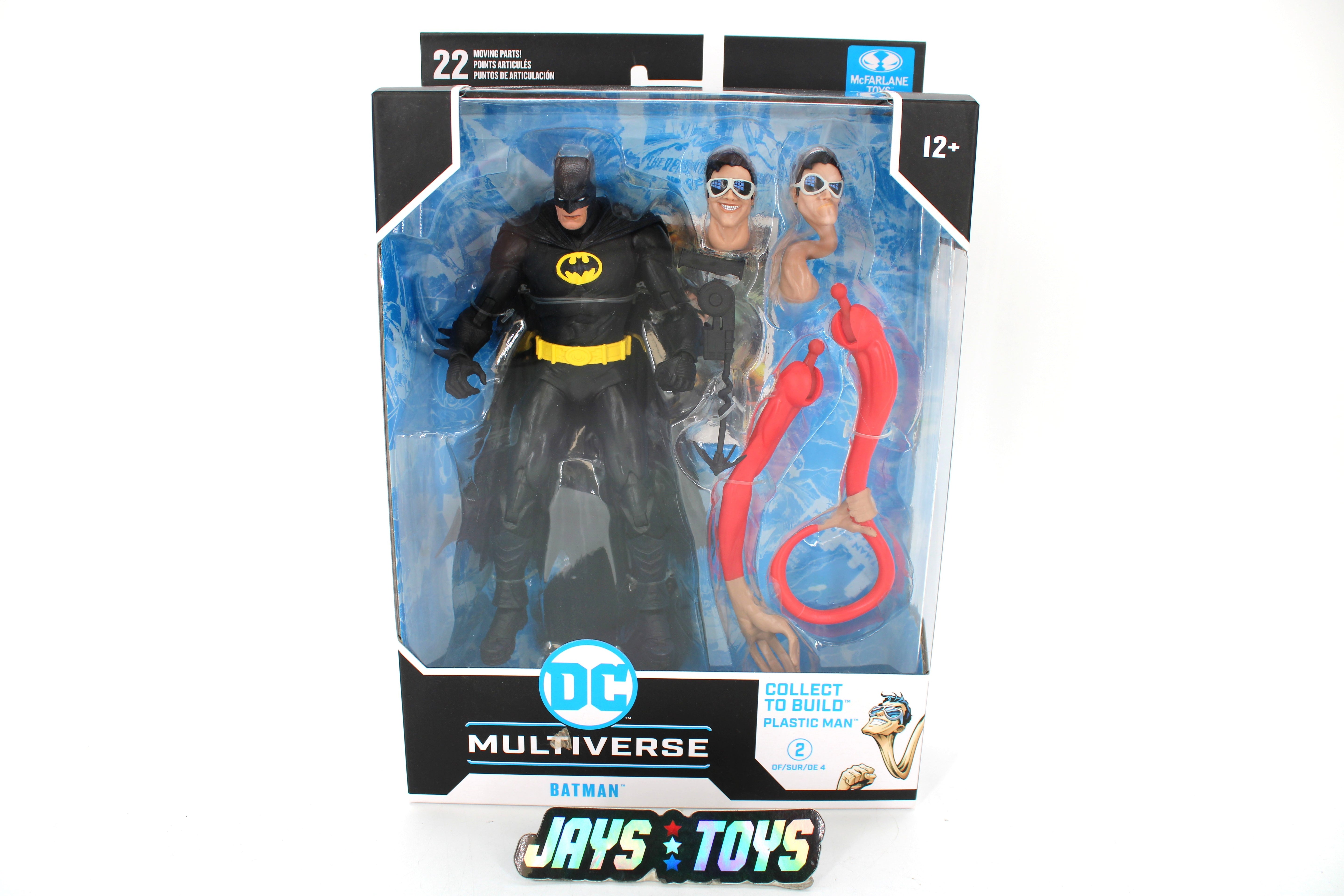 Batman JLA DC Multiverse 7-Inch Figure — Card Front with Plastic Man BAF Torso Arms