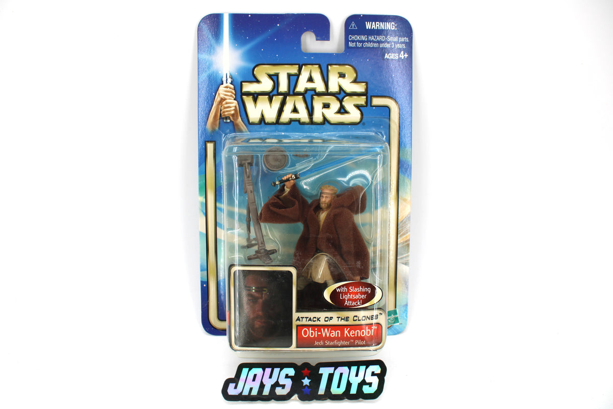 Obi-Wan Kenobi Jedi Starfighter Pilot Saga 3.75-Inch Carded Figure — Card Front