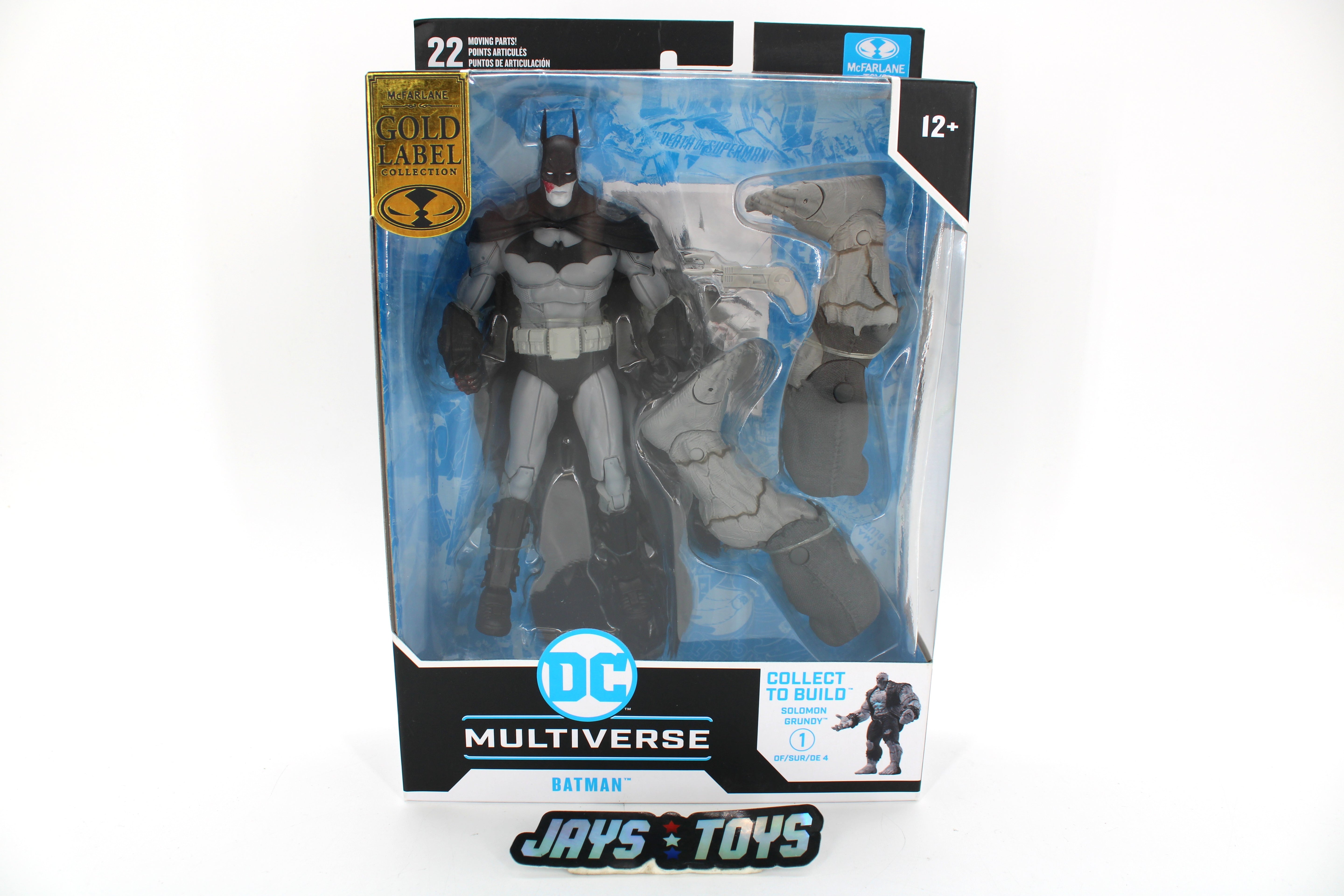 Batman Arkham City DC Multiverse Gold Label Black & White Figure — Card Front