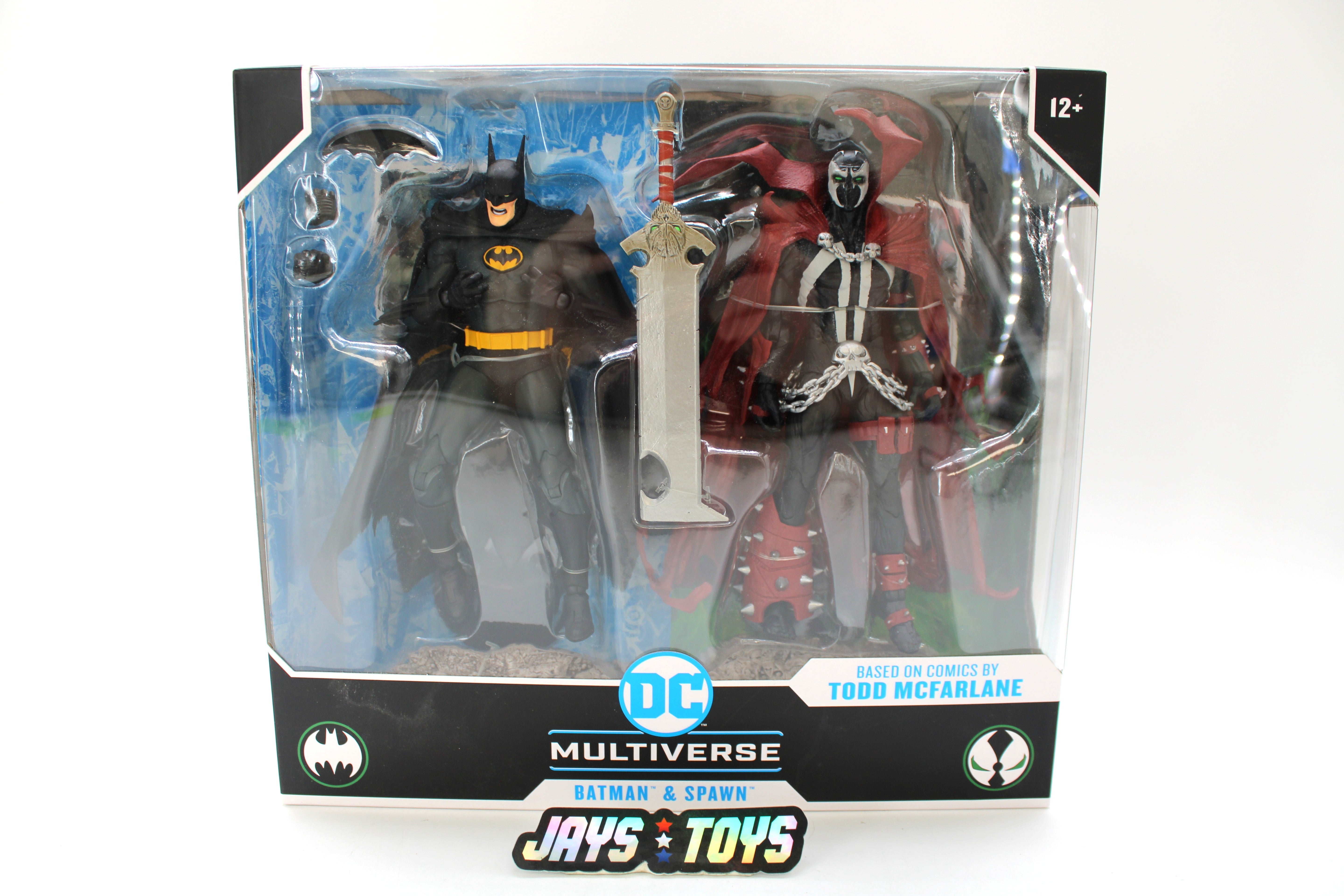 Batman & Spawn DC Multiverse 7-Inch 2-Pack — Box Front View with Both Figures Displayed