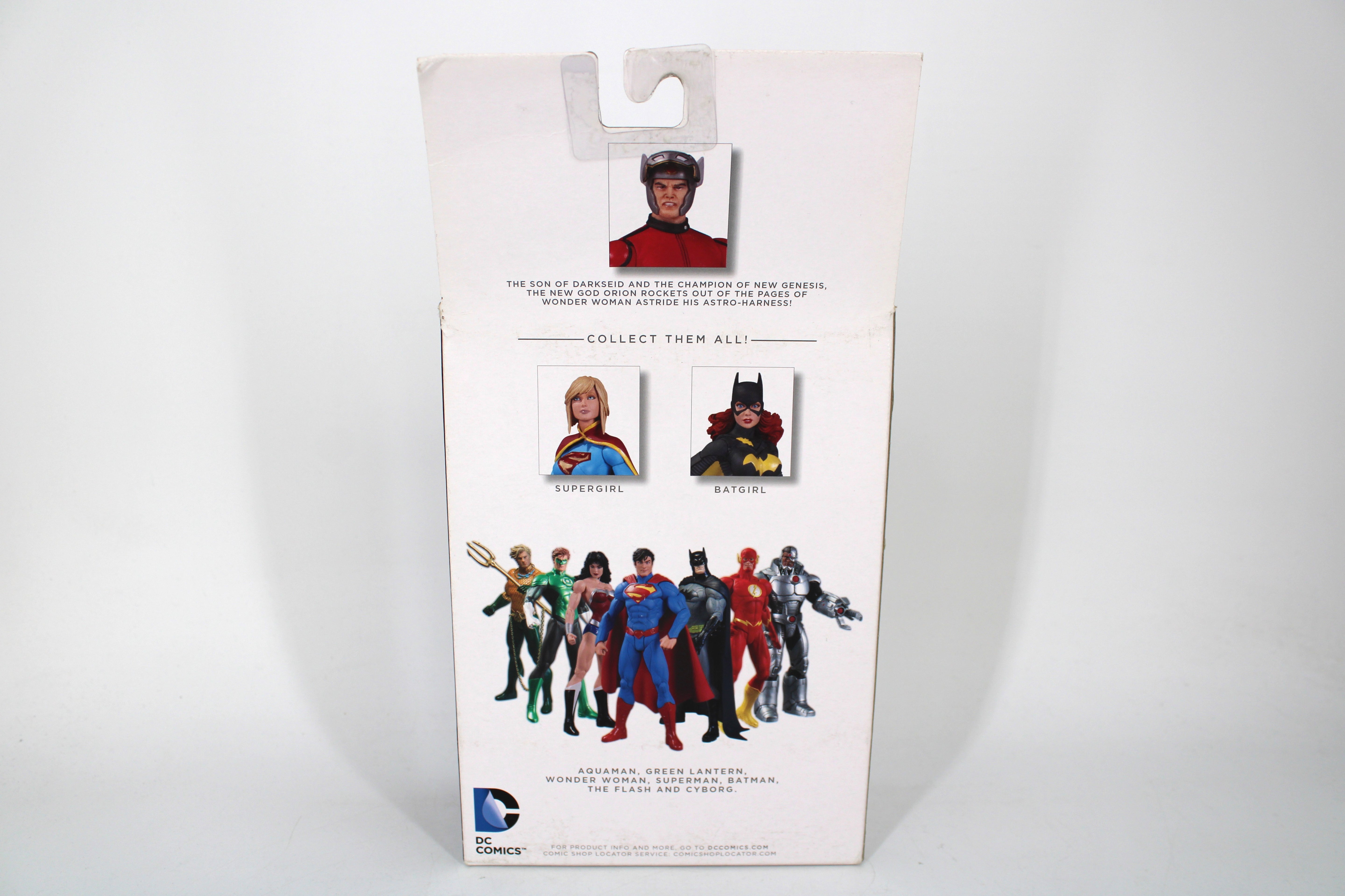 Orion New Gods DC Collectibles 2014 — Card Back View with Collect Them All Lineup