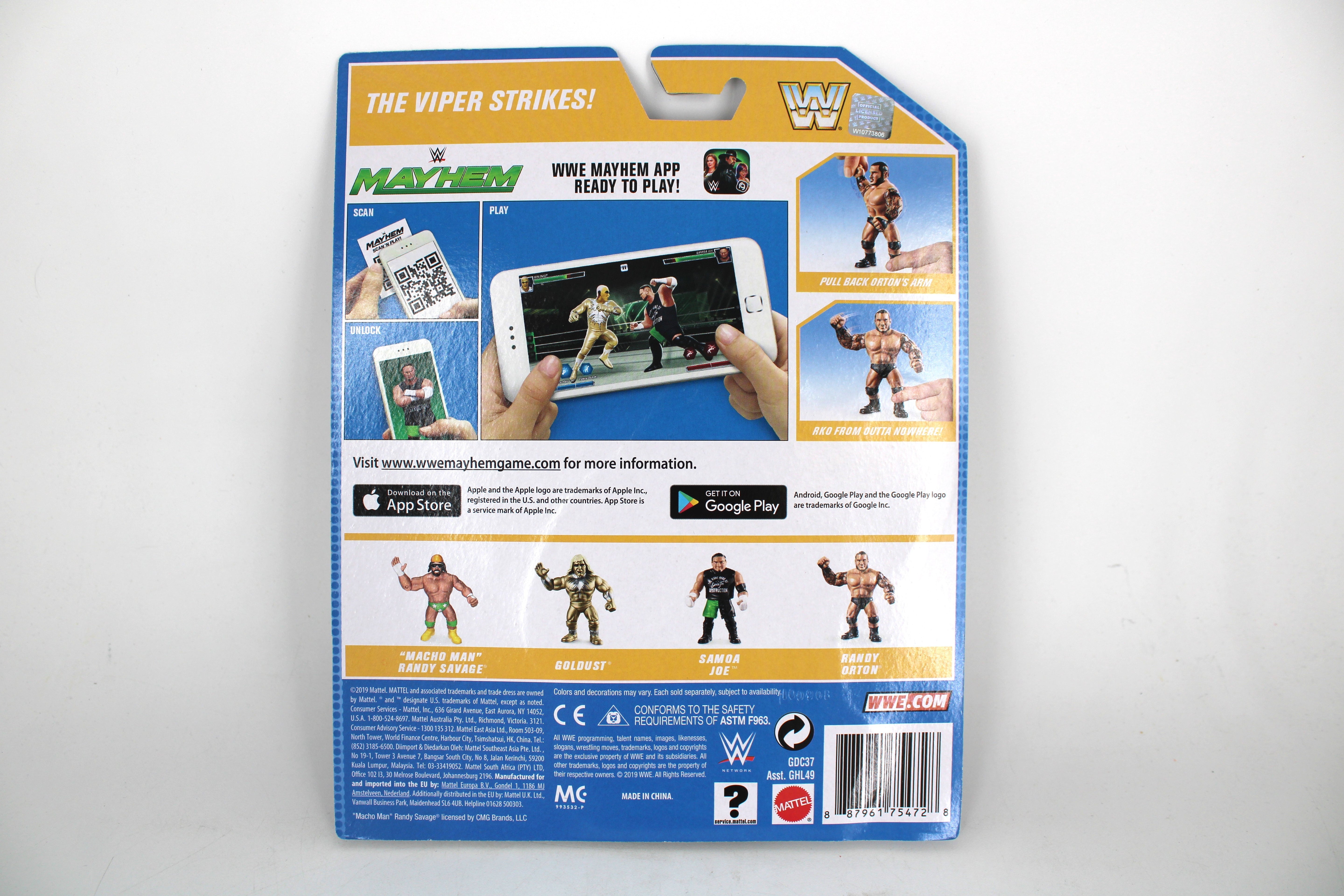 Randy Orton WWE Retro Series Figure — Card Back Detail
