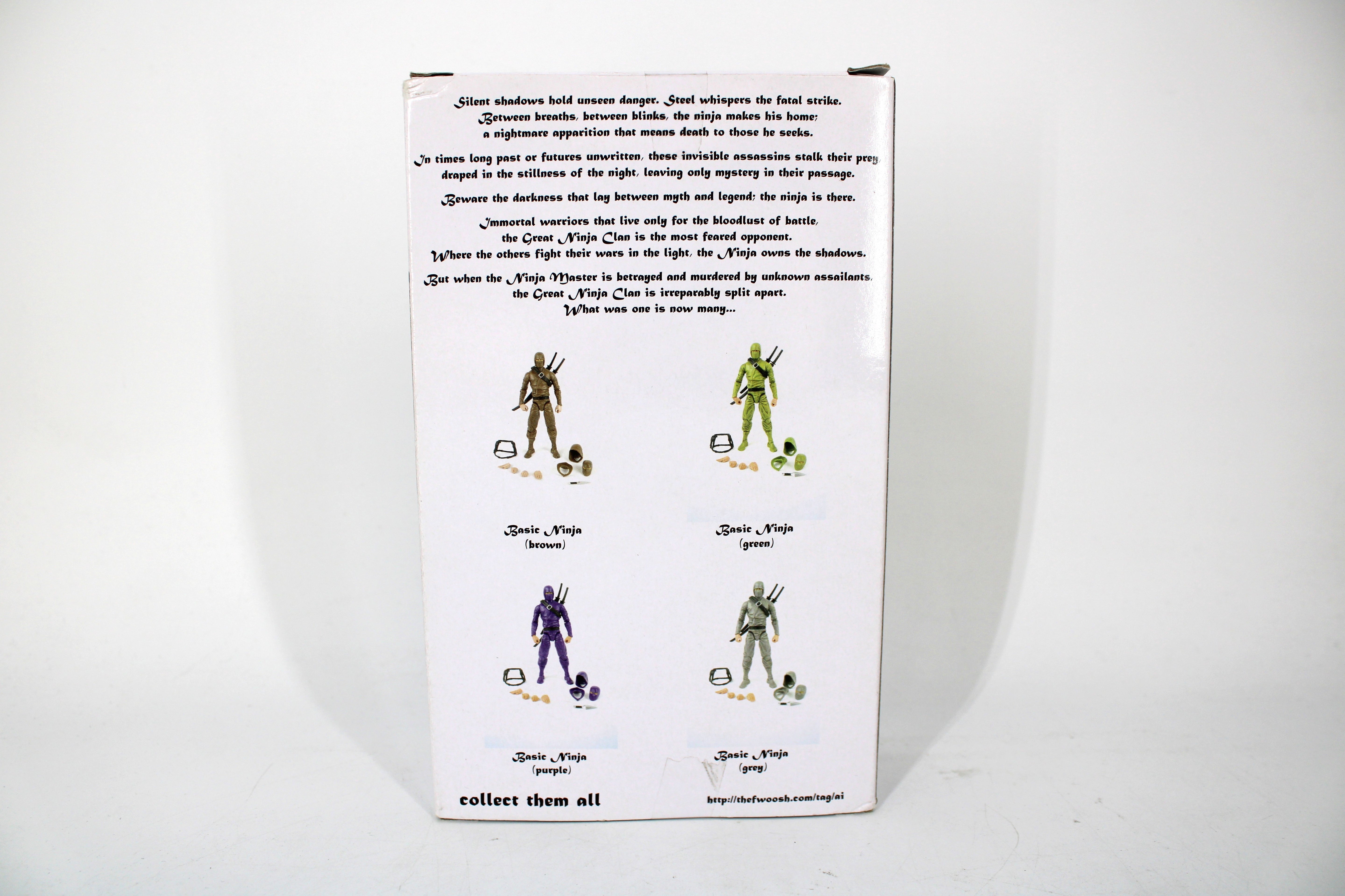 Basic Ninja Brown Articulated Icons Feudal Series 2020 — Box Back with Collect Them All Variants