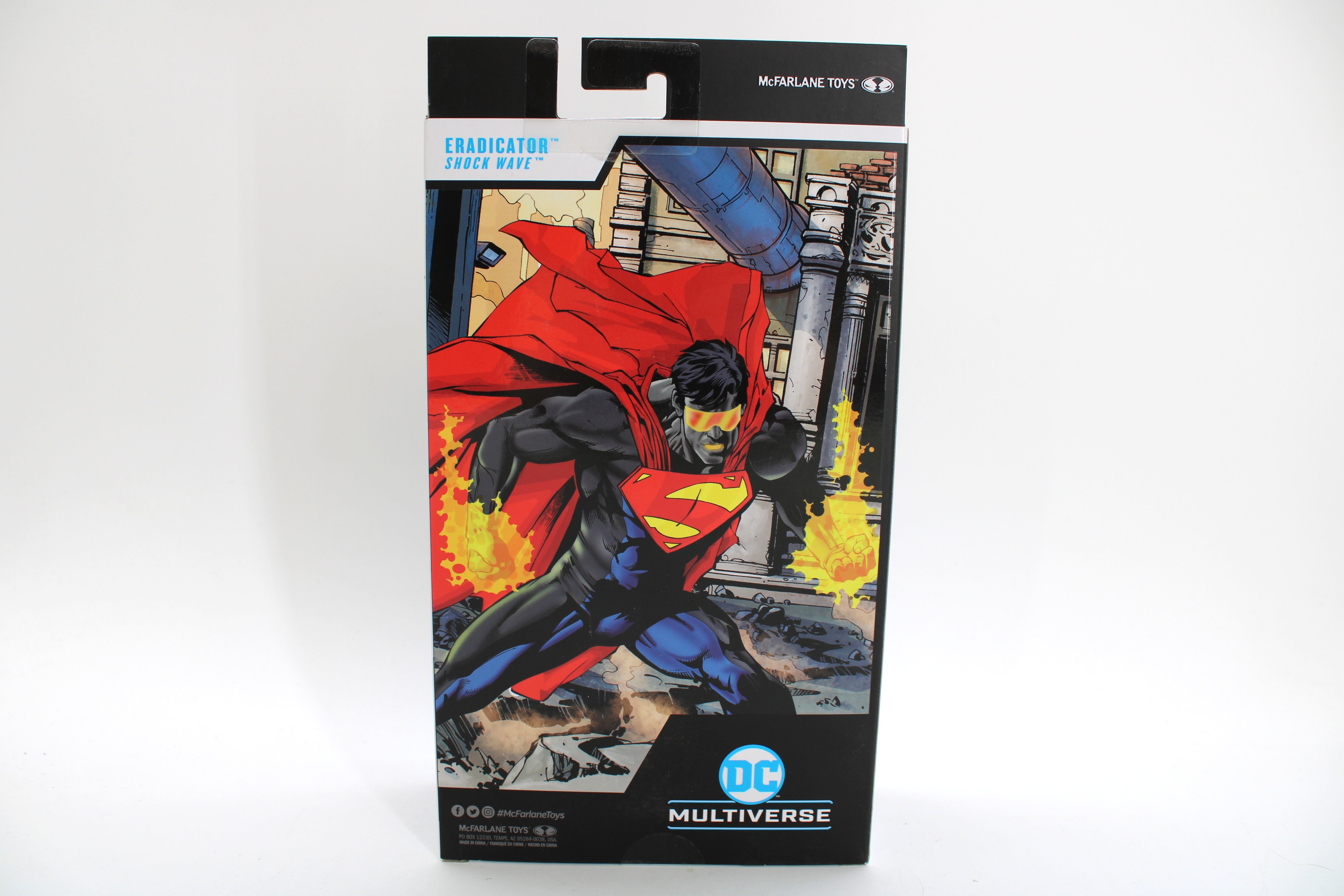 Eradicator Shock Wave DC Multiverse Gold Label 7-Inch Figure — Box Back Comic Art