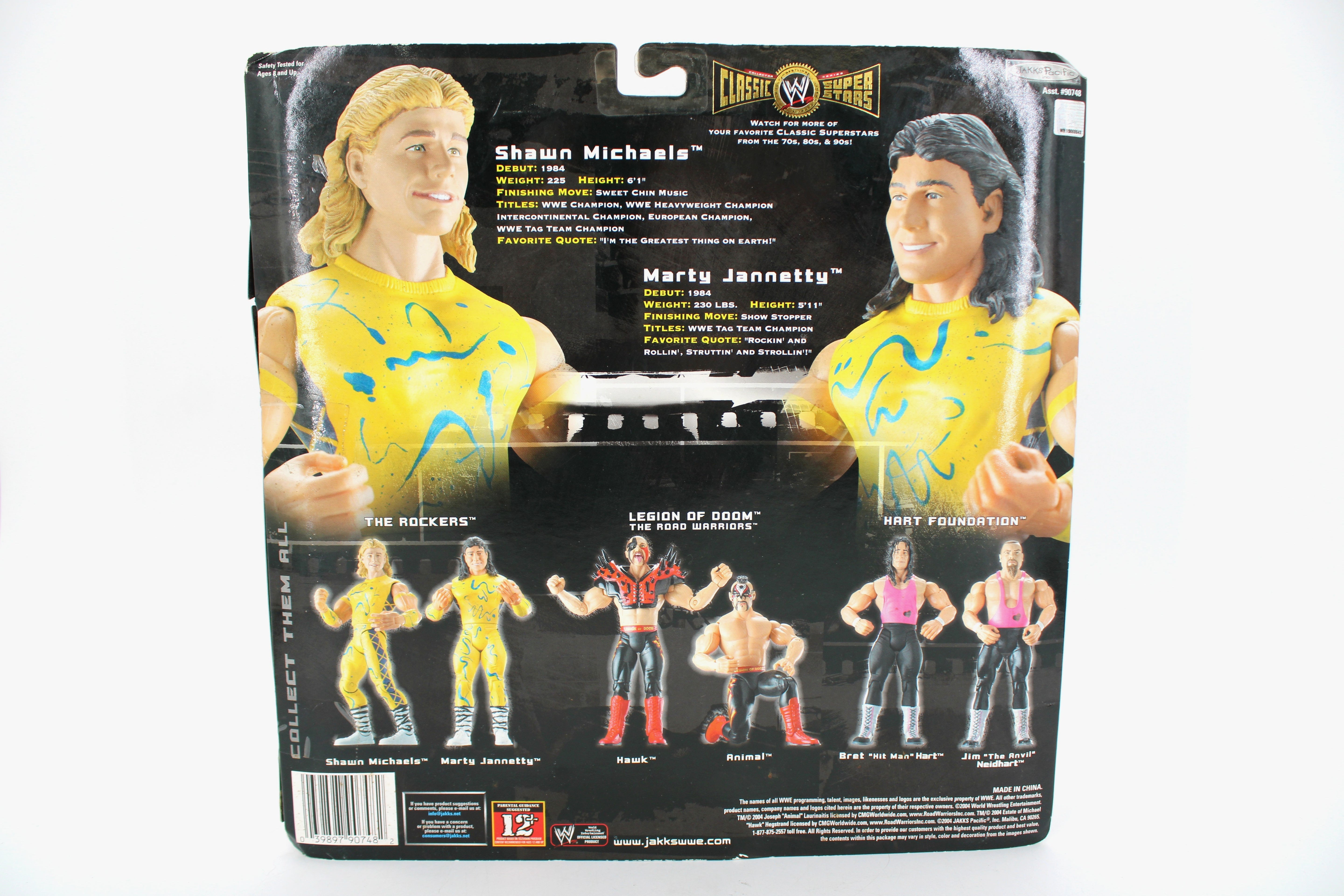 The Rockers WWE Classic Super Stars Two-Pack — Card Back with Wrestler Bios and Collect Them All Display