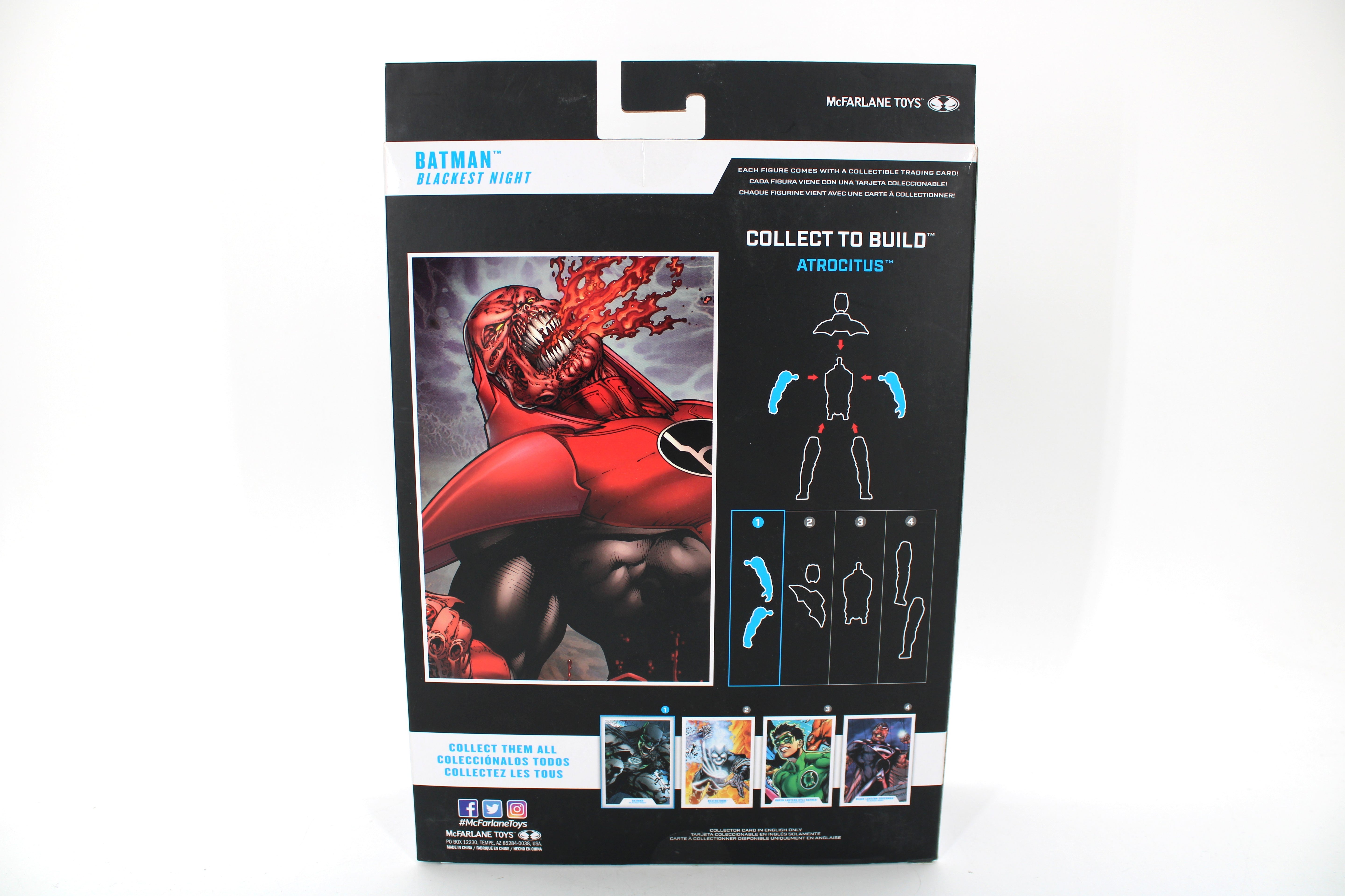 Batman Blackest Night DC Multiverse Atrocitus Wave — Card Back with Collect to Build Diagram