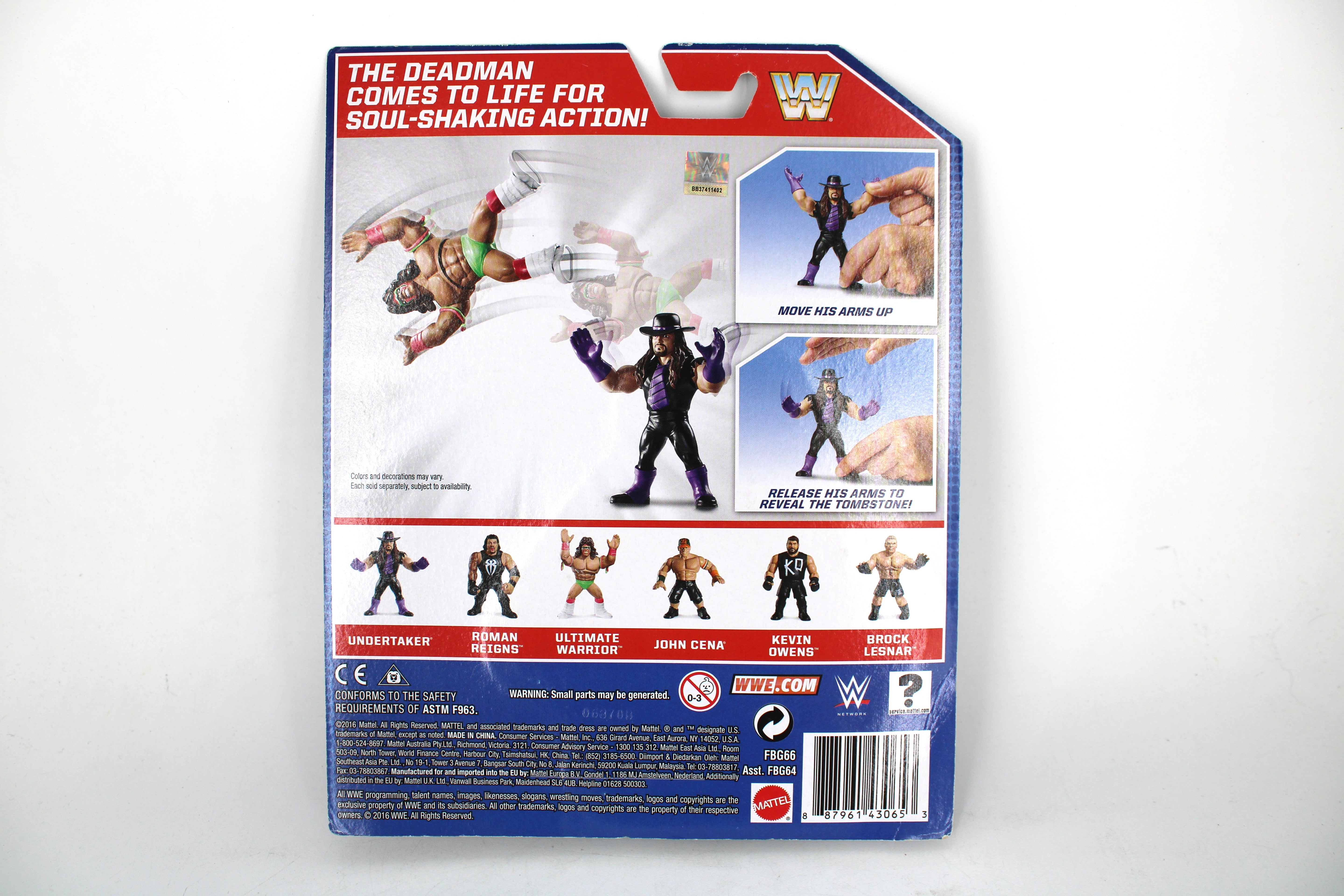 Undertaker WWE Retro Series 2016 Figure — Card Back View