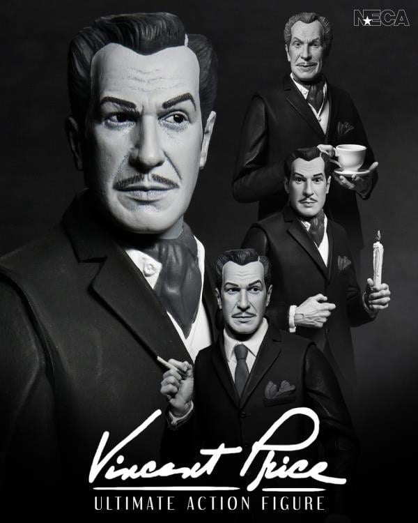 Vincent Price NECA Ultimate 7-Inch Figure — Promotional Composite Showing Three Head Sculpts
