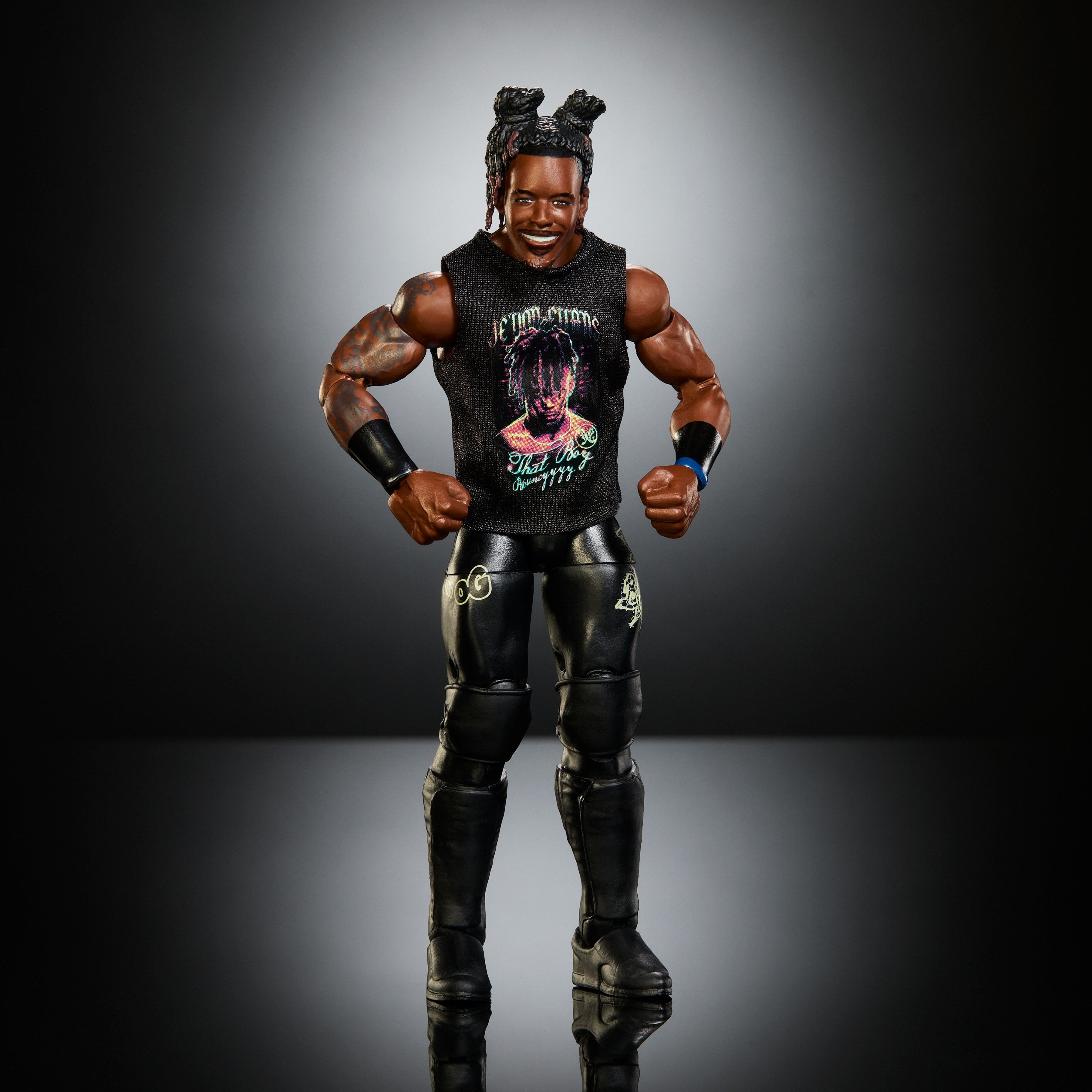 Je'Von Evans WWE Elite Collection 6-Inch Figure — Full Front View with Shirt On