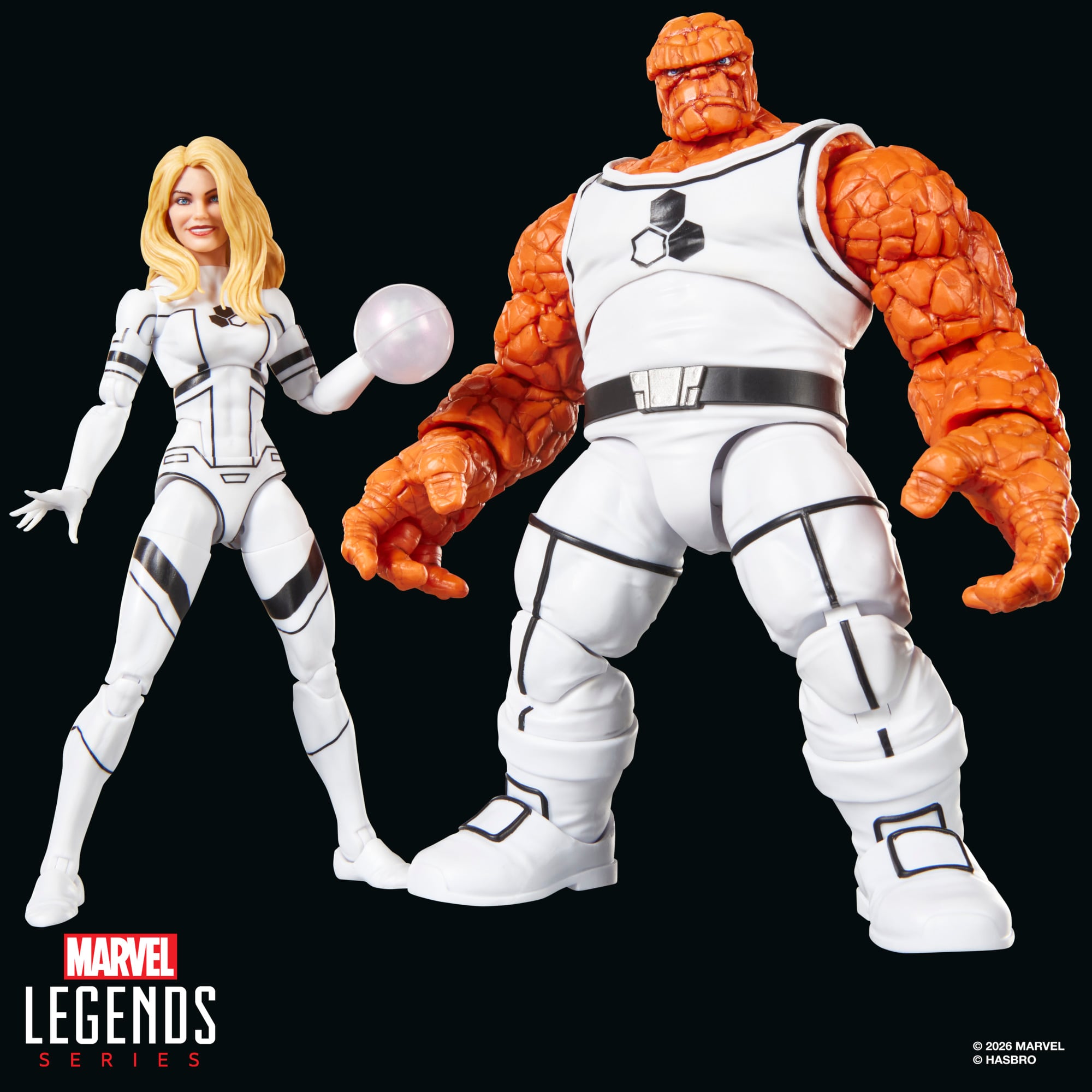 Future Foundation Thing & Invisible Woman Marvel Legends 6-Inch Two-Pack — Front View Both Figures