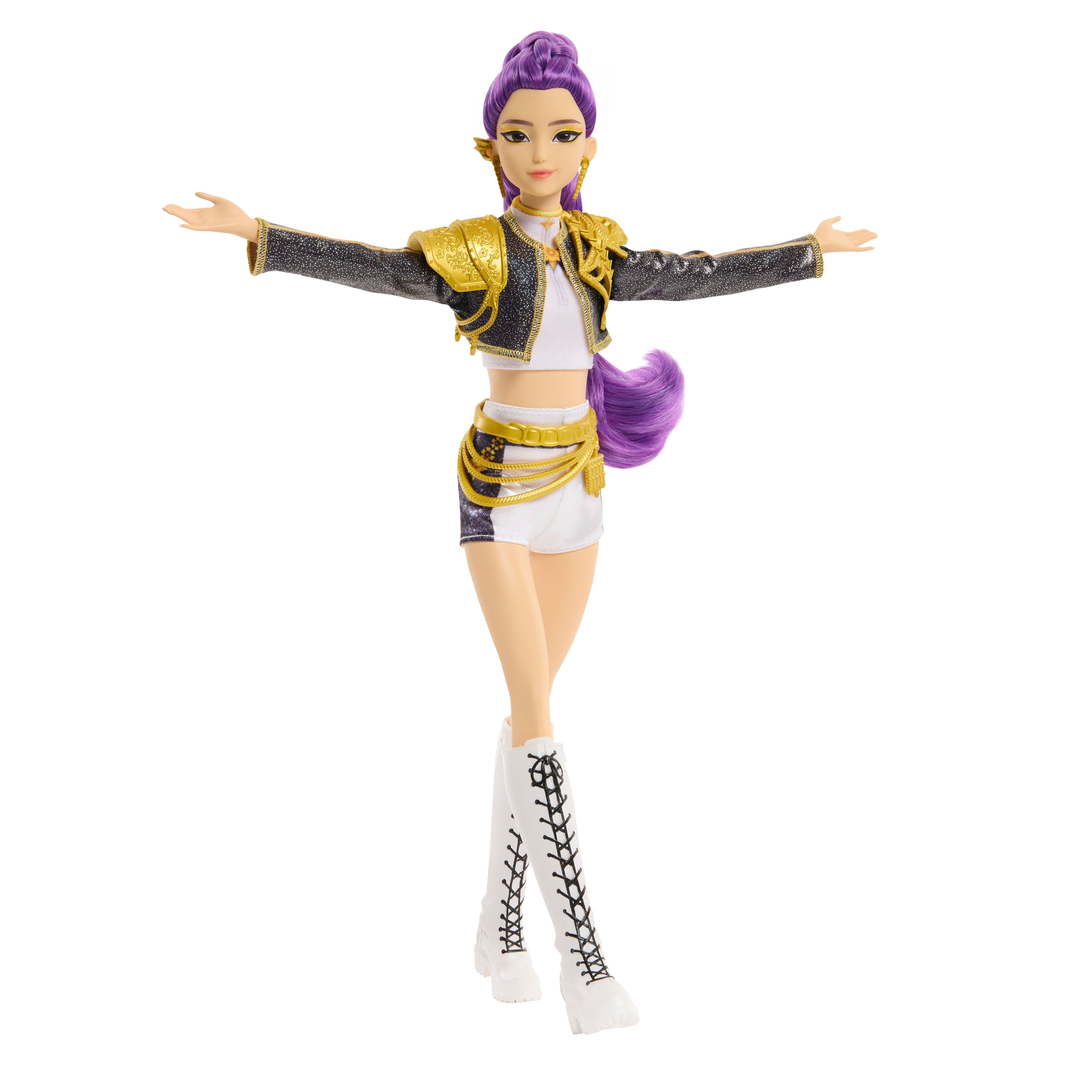 Rumi KPop Demon Hunters HUNTR/X Singing Fashion Doll — Front View Arms Outstretched