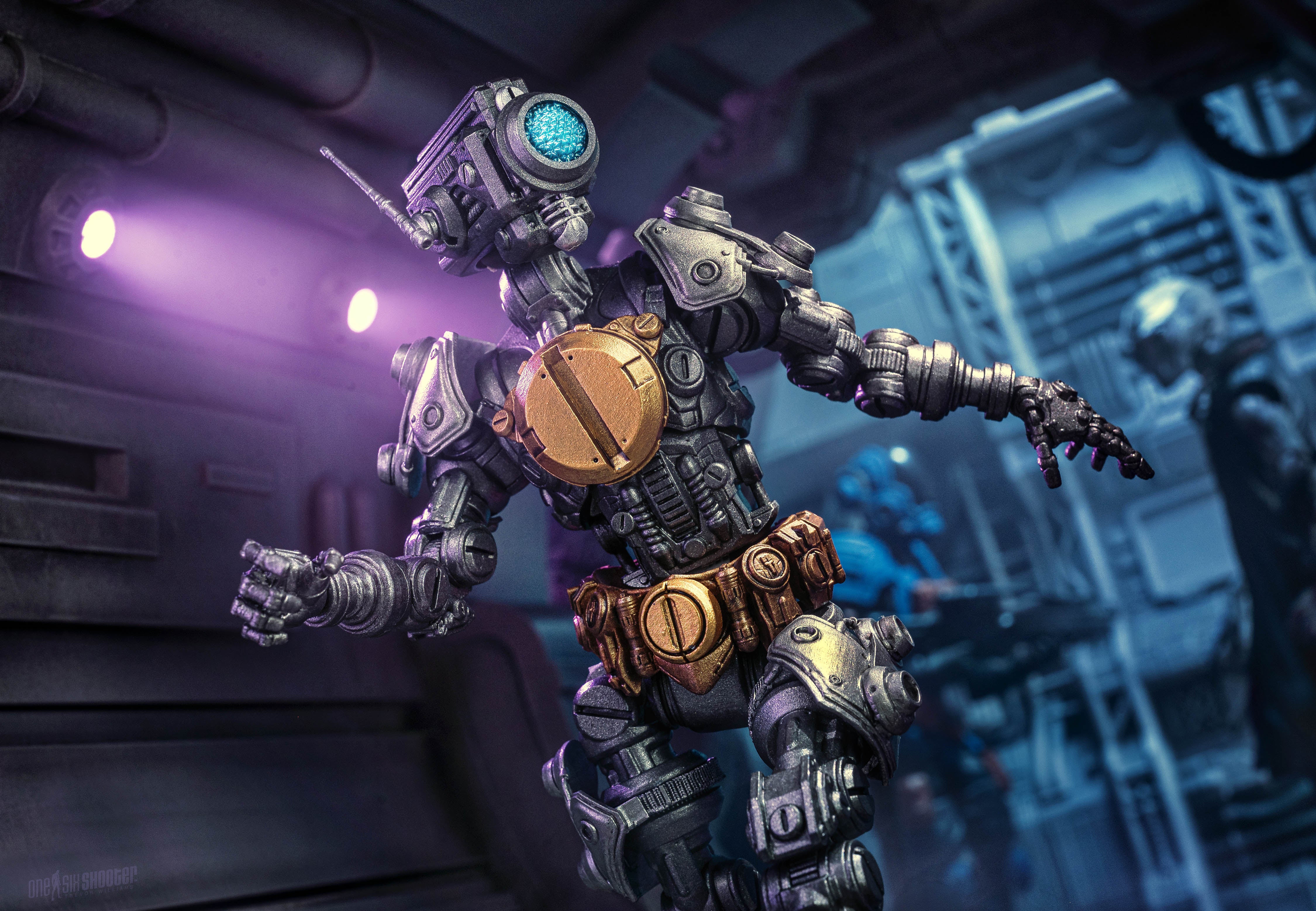 Mortal Thorn ACU-3 Cosmic Legions 6-Inch Figure — Articulation Pose in Sci-Fi Diorama Setting
