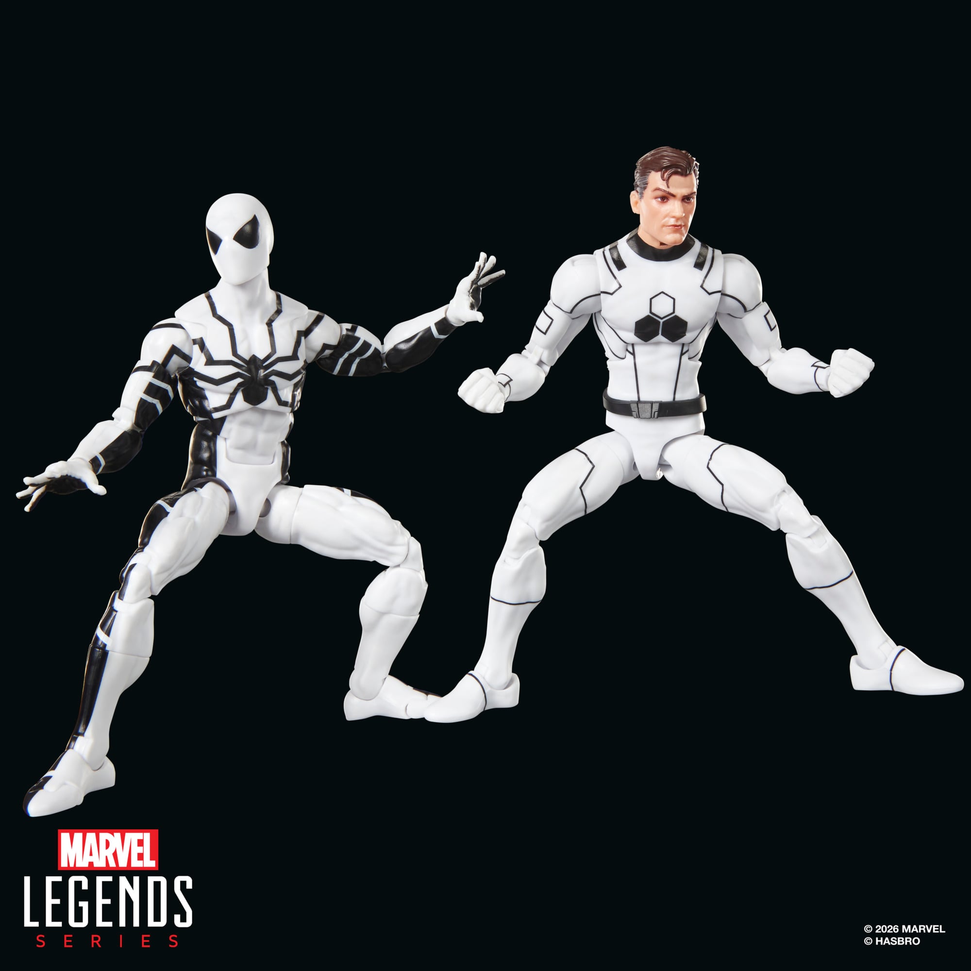 Future Foundation Marvel Legends 6-Inch Two-Pack Spider-Man & Mister Fantastic — Front View Action Pose