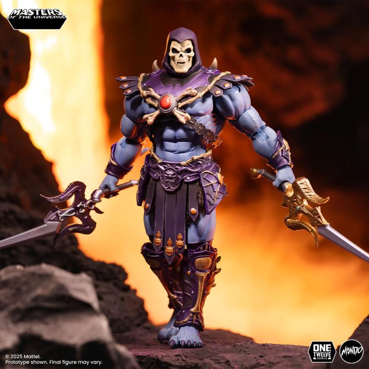 Skeletor MOTU 200X Mondo 1/12 Scale Figure — Alternate Classic Head Sculpt with Both Swords