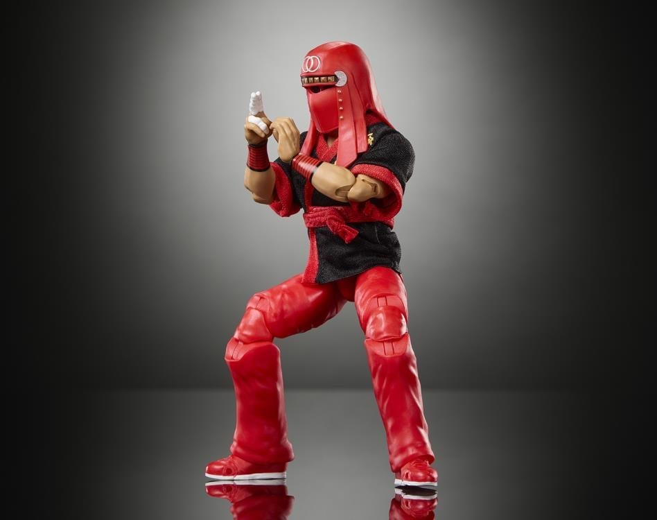 Great Muta WWE Ultimate Edition 6-Inch Figure — Front View in Fighting Pose with Red Mask