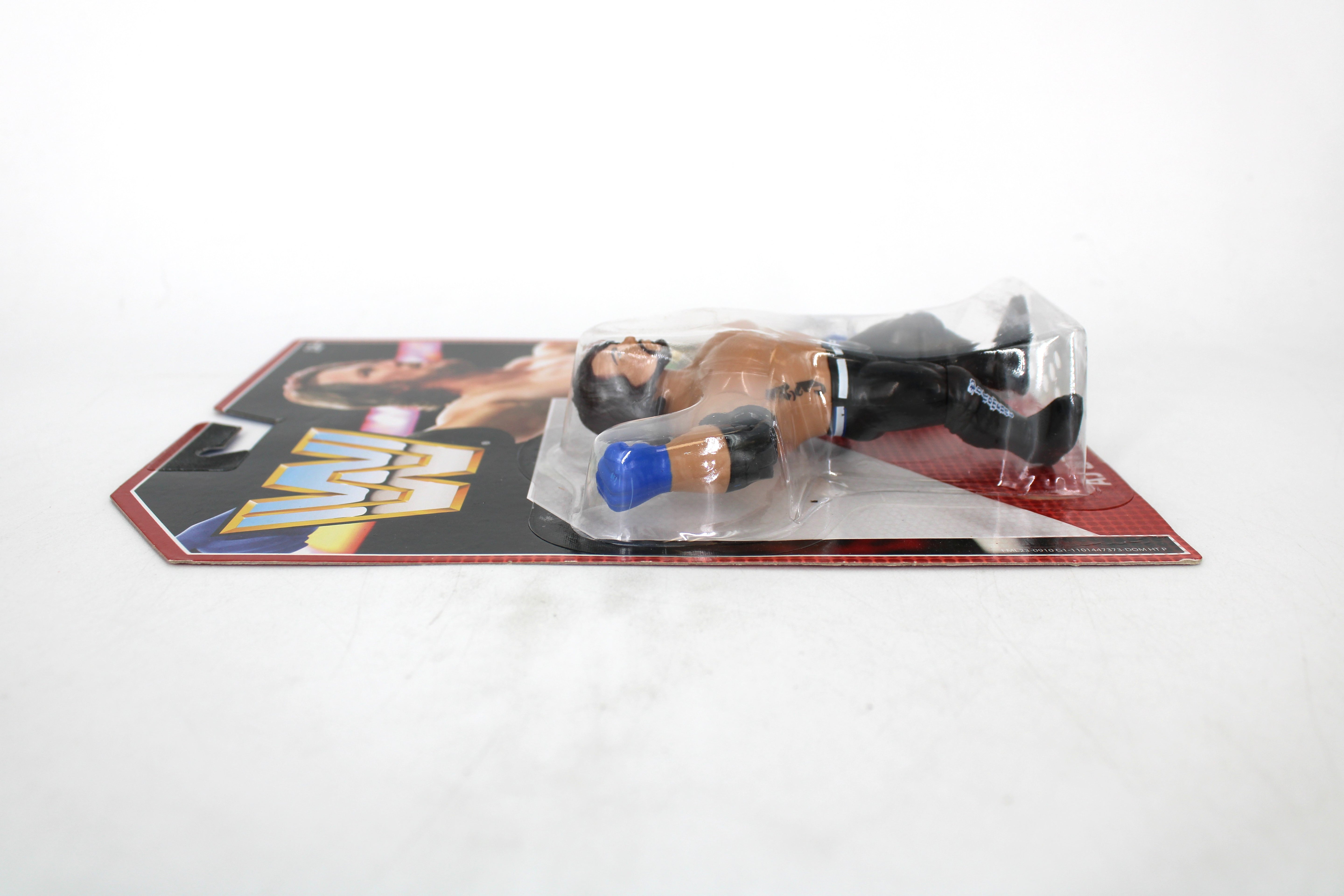 AJ Styles Mattel WWE Retro Series 2017 Carded Figure — Side View Showing Card and Bubble Profile