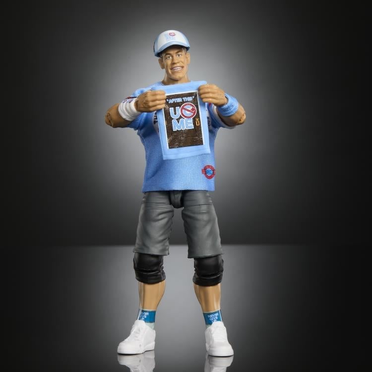 John Cena WWE Ultimate Edition 6-Inch Figure — Full Body Front View in Blue Shirt and Cap